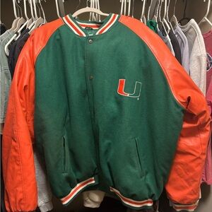 Vintage Miami Hurricanes Varsity Jacket Size XXXL
